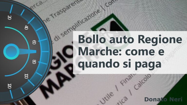 Risparmia sul bollo auto: scopri le tariffe della Regione Marche